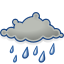 gnome, scattered, shower, weather, climate icon