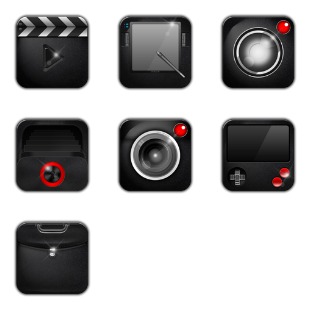 Leather icon sets preview