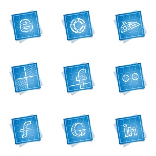 Blueprint Social icon sets preview