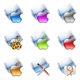 Snow E2 Aqua icon sets preview