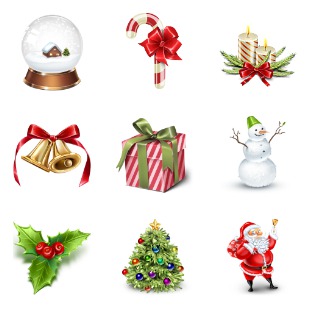 Silent Night Christmas icon sets preview