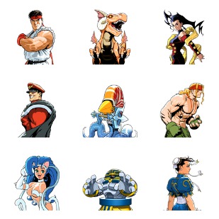 Capcom Fighting Evolution icon sets preview