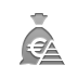 euro, bag, money, pyramid icon