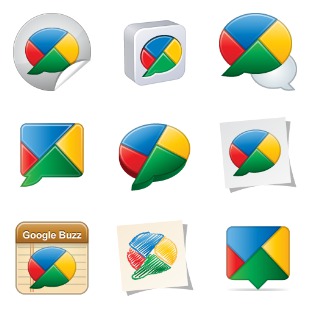 Google Buzz icon sets preview