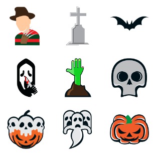 Halloween essentials icon sets preview