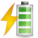 Status battery charging icon