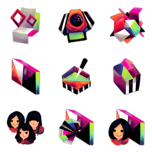 Artificial Girl icon sets preview
