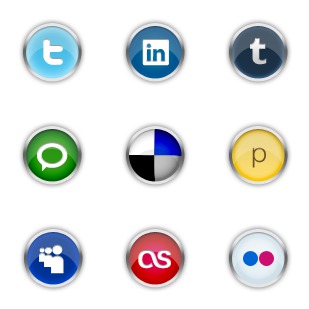 Free Social Media: Chrome icon sets preview