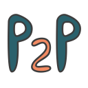 business model, p2p, peer 2 peer, peer to peer icon