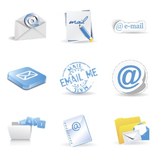 Contemporary Mail icon sets preview