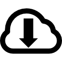 Cloud download symbol icon