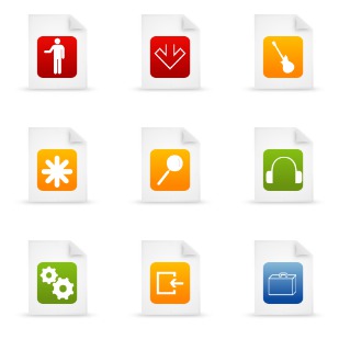 Paper Files icon sets preview
