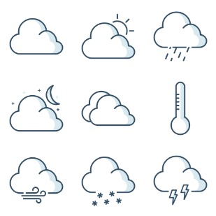 Weather icon sets preview