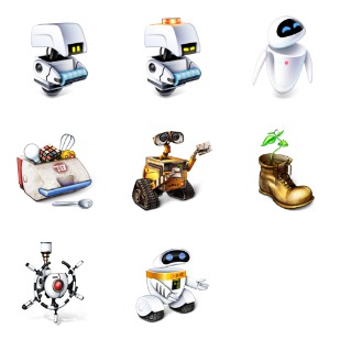 Wall-E icon sets preview
