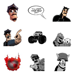 Axe Cop icon sets preview