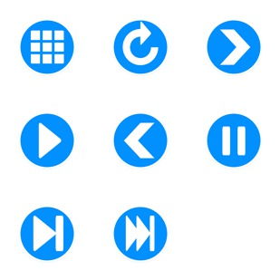 Circle Blue icon sets preview