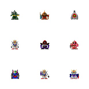 SD Gundam icon sets preview