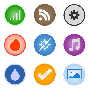 IOS 7ish Style icon sets preview