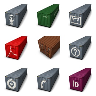 Container icon sets preview