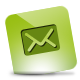 Green, Hover, Mail icon
