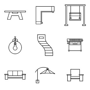 Garden Furnitures icon sets preview