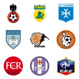 French Football Club icon sets preview