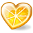 orange,heart icon
