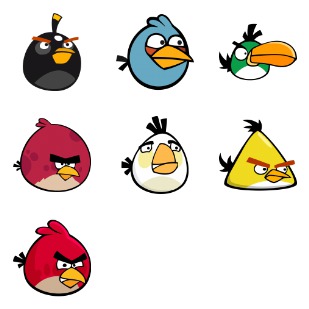 Angry Birds icon sets preview