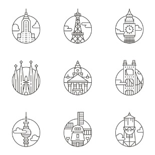 City icon sets preview