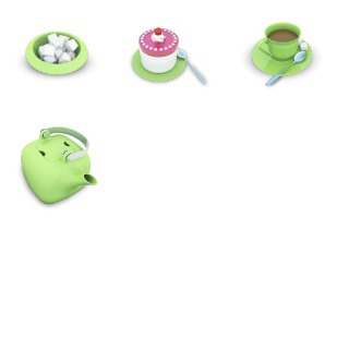 Tea Party icon sets preview