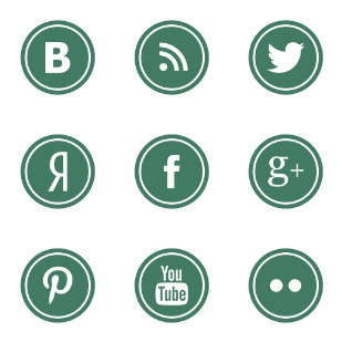 Social icon sets preview