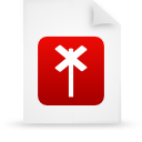 paper, red, document, file icon