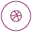 share, social, dribble icon