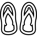Sandals pair outline icon