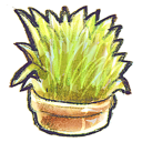 grass, flowerpot icon