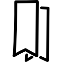 Bookmarks hand drawn outline icon