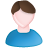 user male white blue brown icon