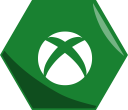 games, hexagon, social, xbox icon