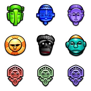 Tribal Masks icon sets preview