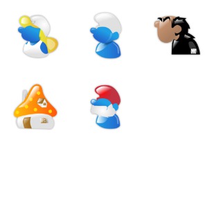 Smurf icon sets preview