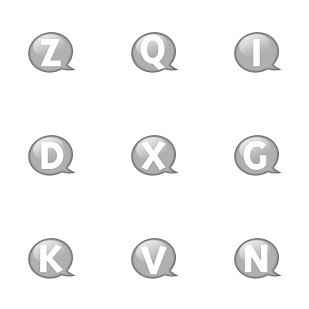 Speech Balloon Grey icon sets preview