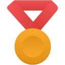 Gold metal red icon