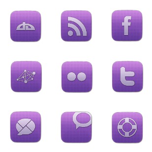 Vibrant Sophisticated Social Media Set icon sets preview
