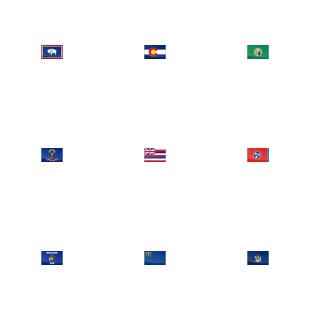 States of the United States icon sets preview