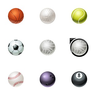 Sport Ball Icons icon sets preview