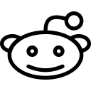 entertainment, social, networking, reddit, line- icon
