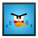 Angry, Bird, Black, Blue, Frame icon