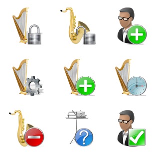 Orchestra icon sets preview