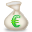 moneybag, euro icon