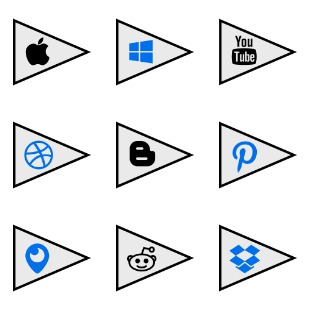 Social Flags Filled ! icon sets preview